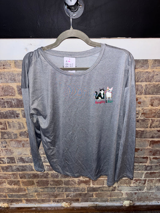 Womens Medium Grey Long Sleeve
