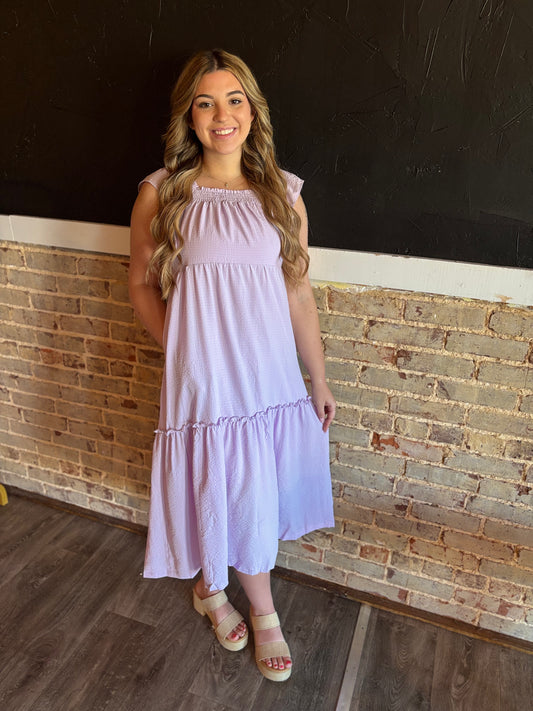 Purple Flirty Sleeved Dress