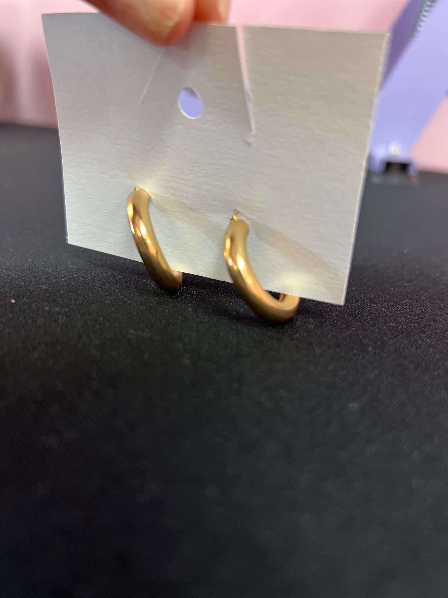 Large Gold Thick Hoops
