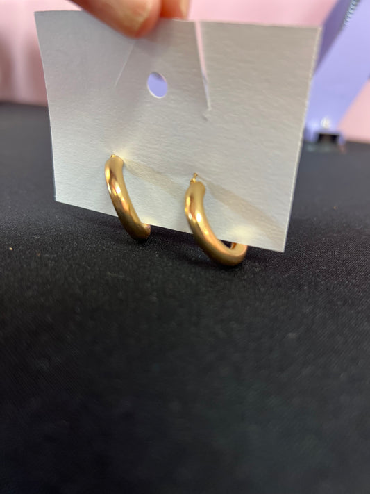 Large Gold Thick Hoops