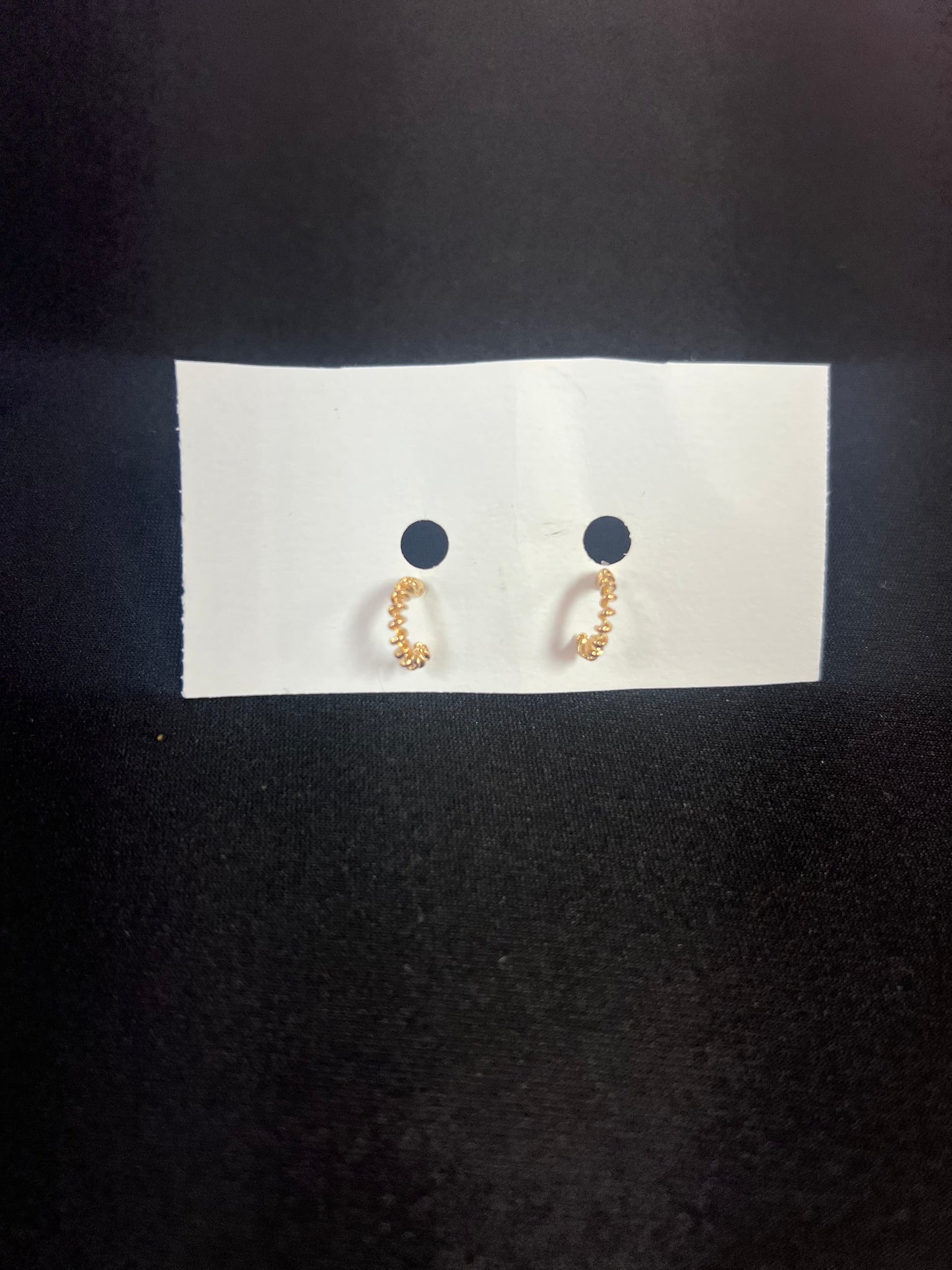 Small Gold Swirl Hoops